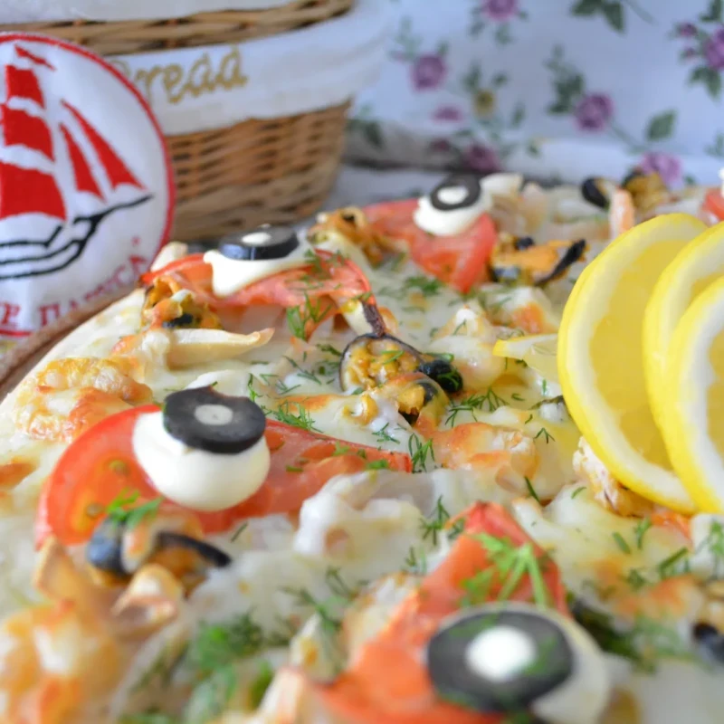 Пицца с морепродуктами