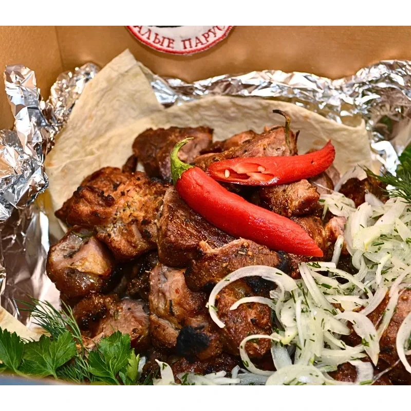 Тарелка мяса с мангала ( предзаказ)