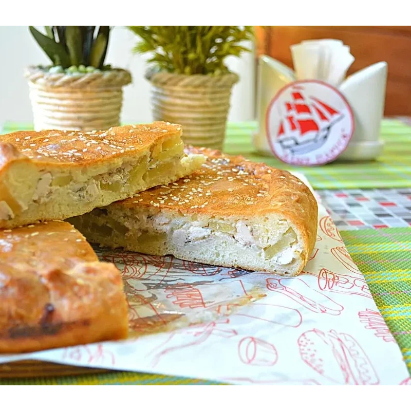 Пирог с курицей и картофелем